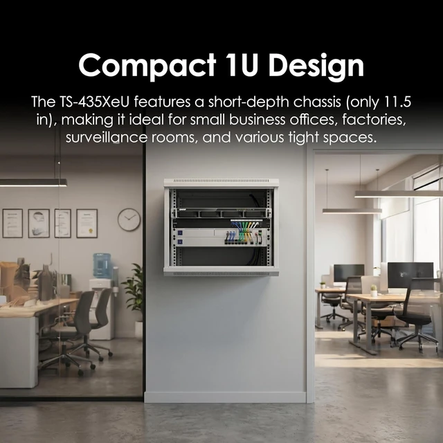 Alt view image 4 of 7 - QNAP TS-435XeU-4G-US 4 Bay Short Depth Rackmount NAS