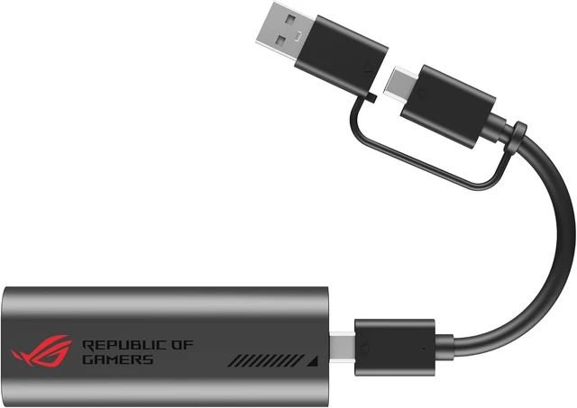 Alt view image 2 of 6 - ASUS ROG USB-C10G 10GB Ethernet Adapter, 2-in-1 USB-C/USB-A Design, Compatible with Windows, macOS, iOS and Android