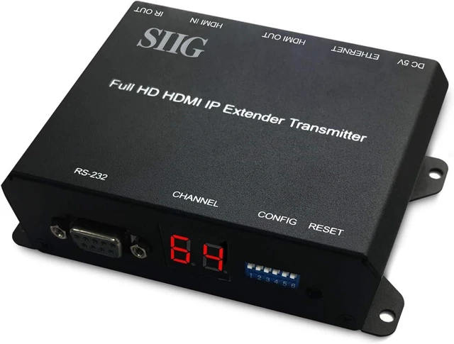 Main image of SIIG 1080p HDMI Over IP Transmitter, PoE, IR, RS-232, TAA, CE-H26411-S1