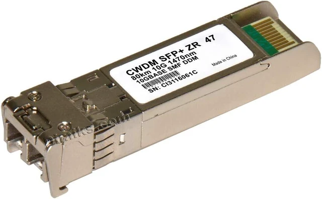 Main image of SFP+ CWDM 80km 1470nm (10Gb, SFPPlus, SFP Plus) CWDM SFP-10G-ZR 80 km 1470 nm transceiver Module.