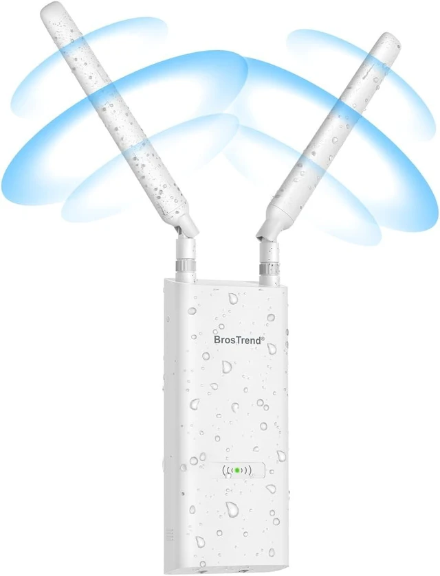 Main image of BrosTrend AX3000 Outdoor WiFi Extender Long Range, WiFi 6, Gigabit PoE WPA3