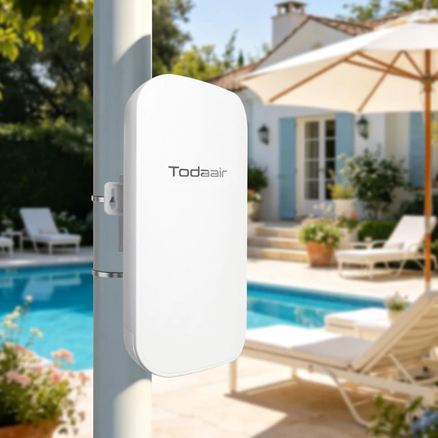 Main image of Outdoor WiFi Extender 1200Mbps Dual Band, WiFi 6/7 WPA3-Enterprise, IP65 Weatherproof, AP & Repeater Mode,Transmission Range Up to 300 feet,Applicable to Gardens,courtyards,Factories