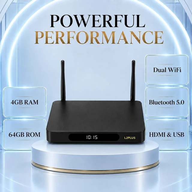 Alt view image 2 of 7 - L2 Plus, 2026 Lastest Box with WiFi Connection, 4GB RAM 64GB ROM, Power Cord and User Manual