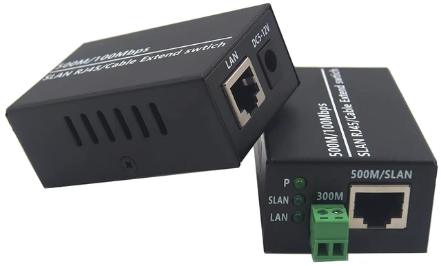 Main image of IP Ethernet Over Twisted Pair Extenders up to 300M(1000FT),Ethernet Over RJ45 Cat5/6 Network Cable up to 500M (1650FT) for HD Network IP Cameras 2 Pack