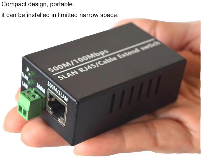 Alt view image 2 of 7 - IP Ethernet Over Twisted Pair Extenders up to 300M(1000FT),Ethernet Over RJ45 Cat5/6 Network Cable up to 500M (1650FT) for HD Network IP Cameras 2 Pack