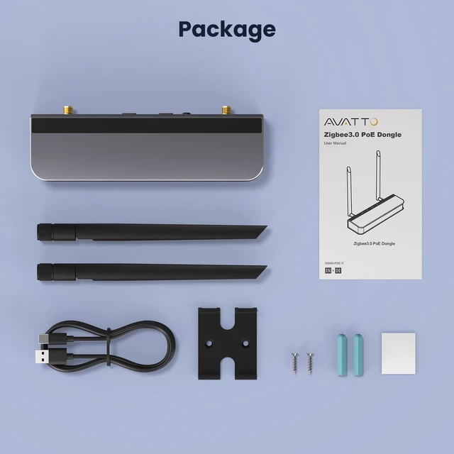 Alt view image 7 of 7 - AVATTO Zigbee 3.0 PoE Dongle with Ethernet, USB, and Wi-Fi, ESP32+CC2652P Chip, Zigbee Coordinator/Router for Home Assistant, Zigbee2MQTT, ZHA