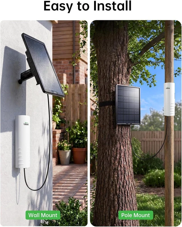 Alt view image 6 of 7 - UeeVii 5.8G Point to Point Wireless Bridge Kit with Solar Panel CPE452