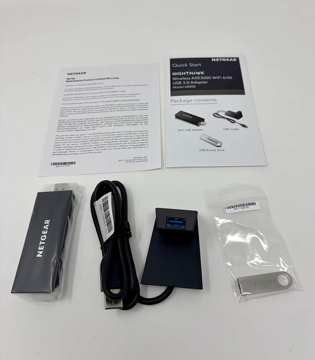 Alt view image 3 of 7 - Night Hawk AXE3000 A8000-100PAR 802.11ax Tri Band Wi-Fi 6 / 6E Adapter for Computers (USB 3.0 Type A)