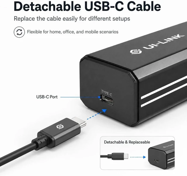 Alt view image 4 of 6 - Gigabit PoE to USB-C Adapter, 25W PD Charging and 1000Mbps Ethernet, IEEE 802.3af/at Converter for Tablets, Kiosks, Cameras and Echo Hub