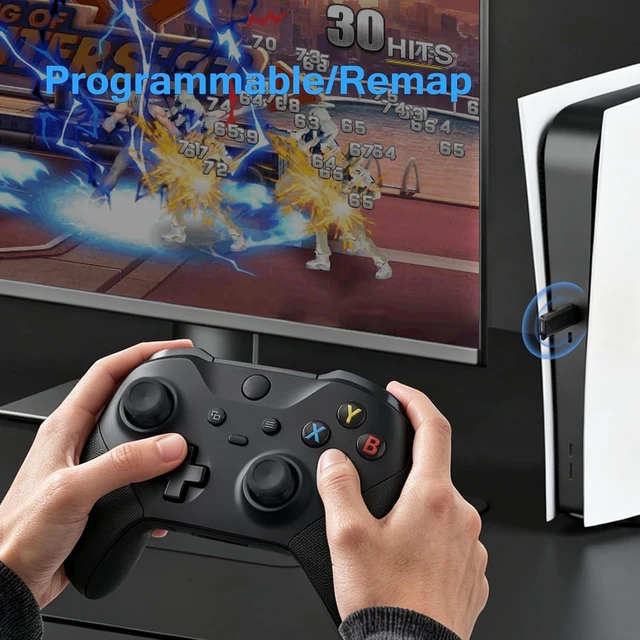 Alt view image 7 of 7 - IWGAME Adapter Gamepad for PS-5/PS-4/PC, SupportsTurbo/Macro Features