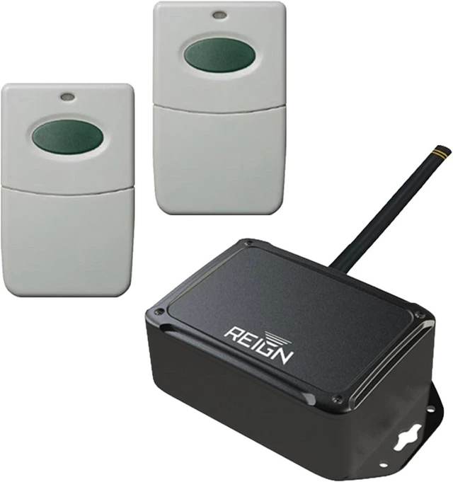 Main image of Reign XRE-100 Long Range Relay Extender Kit with 2 TX-100 Transmitters Wireless Gate & Access Control System, AES Encrypted, Up to 1/2 Mile Range