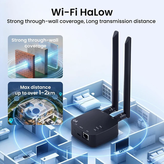 Alt view image 3 of 7 - ELECROW WiFi HaLow Gateway - ThinkNode G4 WiFi HaLow Bridge 802.11ah