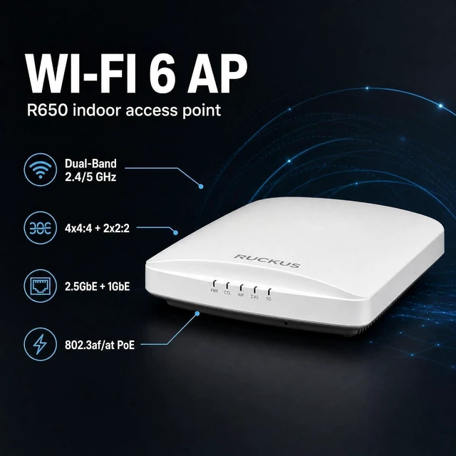 Alt view image 5 of 7 - Ruckus Wireless 901-R650-NC00 R650 Dual-Band Wrls 802.11ax Wireless Access Point