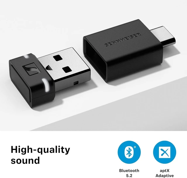 Alt view image 4 of 7 - Sennheiser BTD 600 Case Bundle: Bluetooth Dongle USB-A/USB-C Adapter, aptX Audio, Stable Connection for Music and Calls with Expo Gear Weather-Resistant Hard-Shell Case