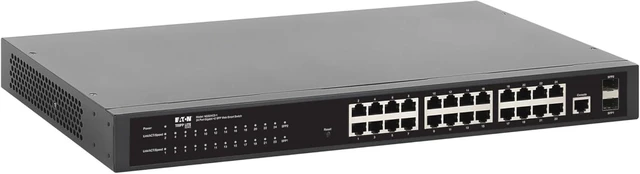Main image of Eaton Tripp Lite Series 24Port Gigabit Managed Switch with 2 SFP Ports, Easy Smart WebManaged Layer 2 Network Ethernet Splitter, 1 Gbps, 1U Rack Mount or Desktop, 3Year Warranty (NGS24C2-1)