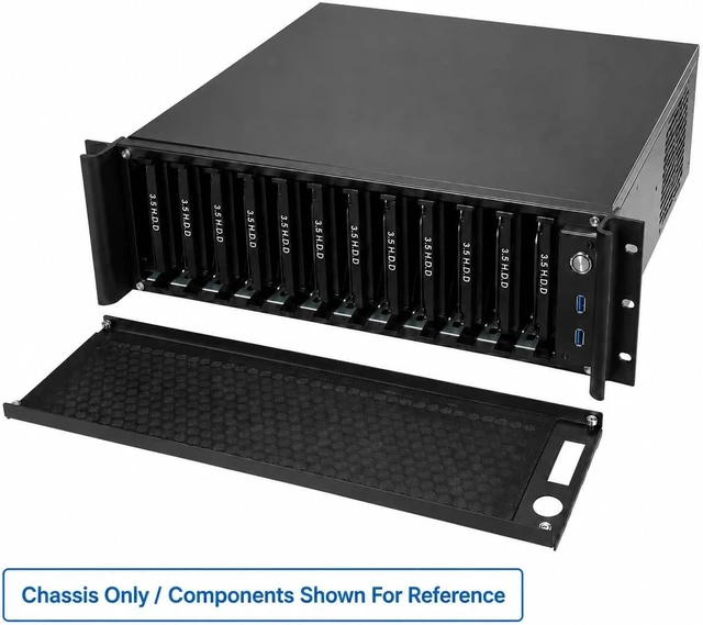 Alt view image 4 of 6 - 3U mini-itx Rackmount NAS Chassis