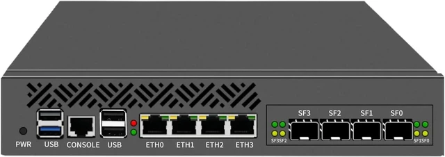 Alt view image 2 of 6 - FakestarPC 1U 9.5 Inch Rack-Mounted Firewall Appliance Mini PC Alder Lake N150 4xi226-V 2.5G Gateway Network Security Server