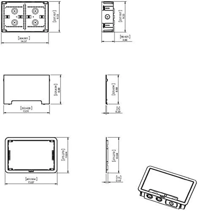 Alt view image 7 of 7 - Legrand On-Q 9 in-Wall Media Enclosure + 8-Port Cat5e Network Interface Module Bundle Recessed Structured Wiring Box with Ethernet Distribution Panel