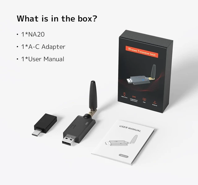 Alt view image 4 of 4 - NEARITY NA20 USB WiFi Adapter for 120 Max, 2.4G Transceiver