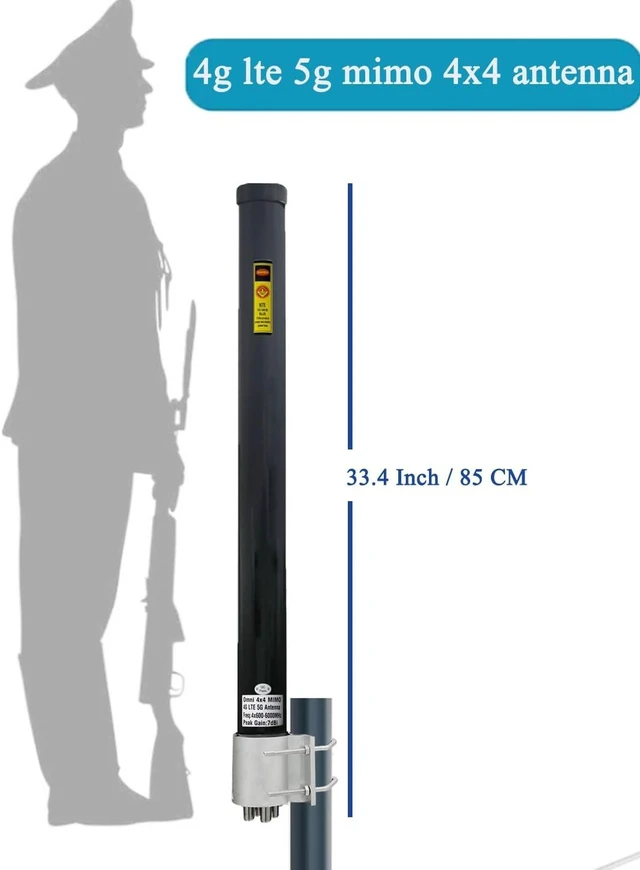 Alt view image 2 of 6 - Omni Directional 4x4 MIMO Antenna 5G for T Mobile Home Internet, 5G/ 4G/ LTE/WiFi Outdoor Cellular Antenna for Modems Routers Hotspots Gateway, 600-6000MHz