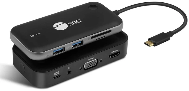 Main image of SIIG AC CE-H26P11-S1 1080P Wireless USB-C Video HUB Extender - 32FT Color Box