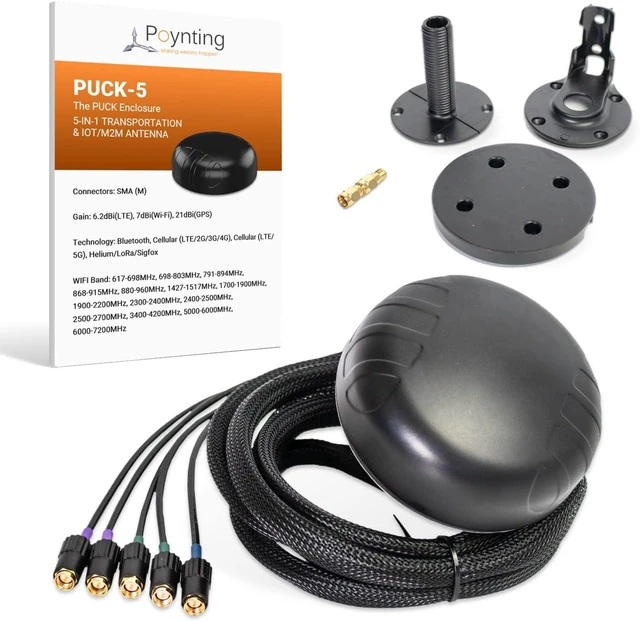 Main image of Poynting Puck-5 5-in-1 Transportation & M2M/IOT Antenna