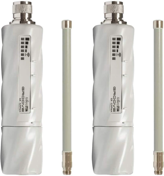 Main image of Mikrotik GrooveA 52 ac RBGrooveGA-52HPacn-US 2-Units 2.4/5GHz CPE with 802.11ac and Gigabit Ethernet with Omni Antenna