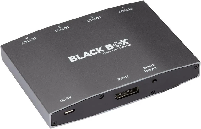 Main image of 4 Port Displayport MST Hub, 4K, Power Cable