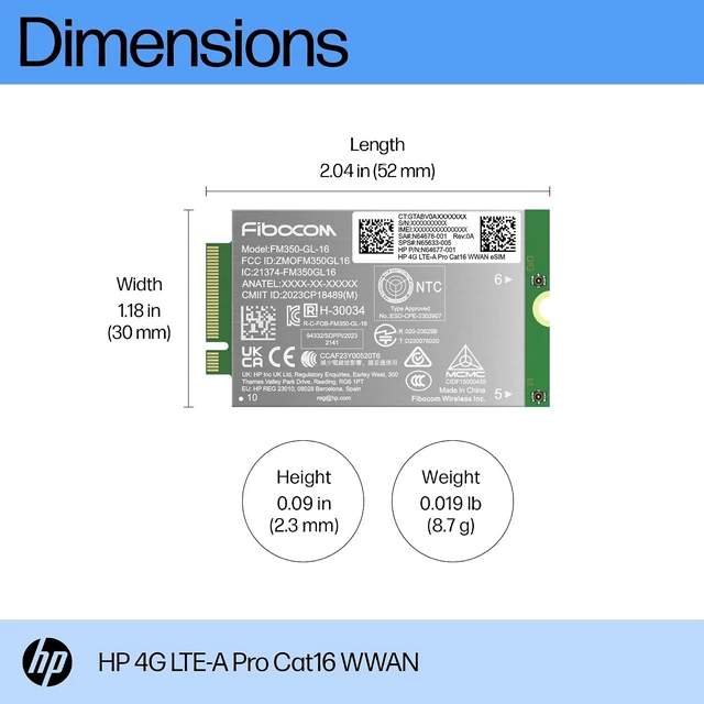 Alt view image 2 of 2 - HP 4G LTE-A Pro Cat16 WWAN Networking Router