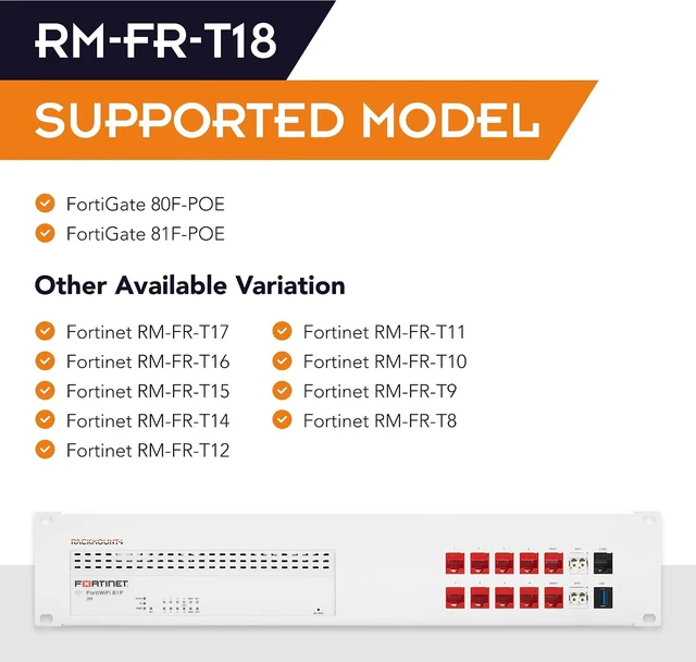Alt view image 5 of 7 - Rackmount.IT Kit Compatible with FortiGate 80F-POE / 81F-POE