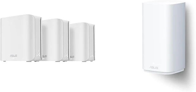Main image of Bundle of ASUS BD5 Dual-Band WiFi 7 Mesh, 5000 Mbps, 6800 sq.ft (3pk), Security and Parental Control + BD5 Outdoor Dual-Band WiFi 7 Mesh, 5000 Mbps, 2500 sq. ft, IP65, PoE Powered, Wall & Pole Mount