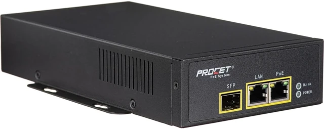 Main image of Hanwha SPO-8315 83W HPoE Injector Fully Compliant with IEEE802.3af&at PoE Plus Built-in SFP Slot