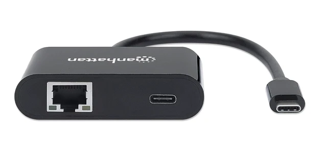 Alt view image 3 of 4 - Manhattan USB-C to RJ45 Gigabit Network Adapter with Power Delivery (PD) Port