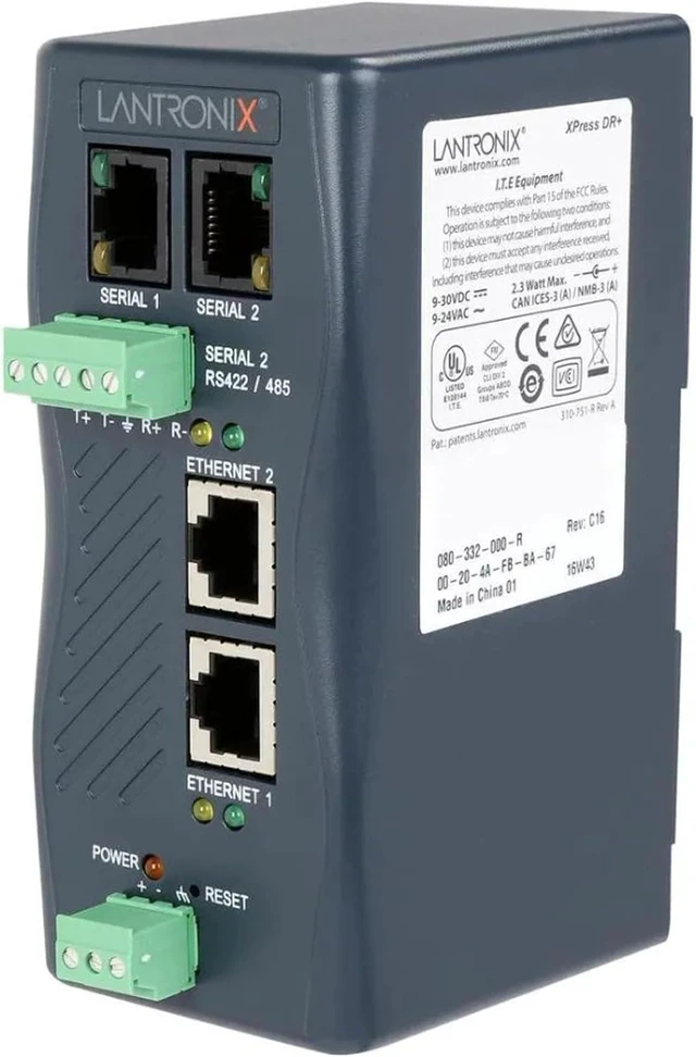 Alt view image 5 of 6 - Lantronix XPort/xDirect Embedded Device Server - Compact Serial-to-Ethernet Device Server with 10/100 Ethernet, Full TCP/IP Stack and 256-bit AES; xDirect adds PoE and a Web Server - XSDRSN-03