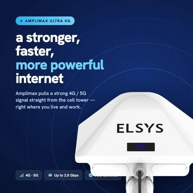 Alt view image 5 of 7 - ELSYS AMPLIMAX 5G Ultra Modem FWA Two SIM Card Slot + eSIM - Speed Download 840