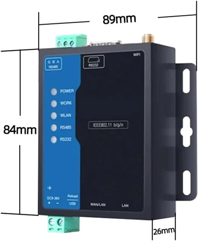 Alt view image 3 of 3 - RS485 IoT Gateway USRW610s(Device with US Plug)