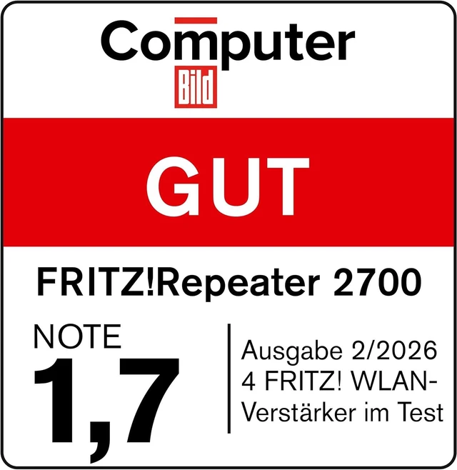 Alt view image 3 of 4 - FRITZ! Repeater 2700 - Wi-Fi 7 und intelligentes Mesh ?berall im Heimnetz (20003135)
