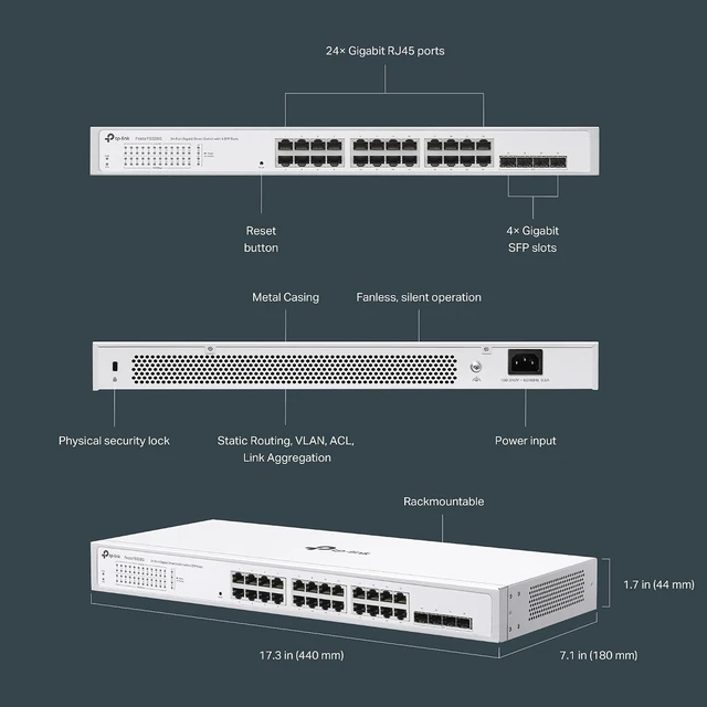 Alt view image 4 of 5 - TP-Link Festa FS328G, 28 Port Gigabit Smart Managed Switch, Static Routing