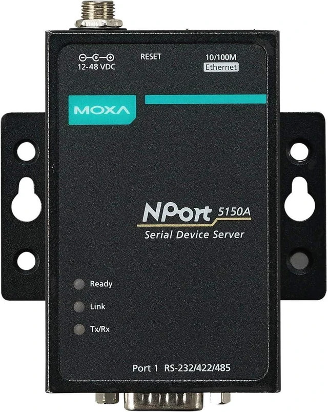 Main image of Moxa NPort 5150A - 1 Port RS-232/422/485 Serial Device Server, 0 to 60°C Operating Temperature