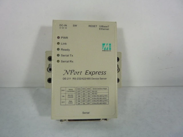 Main image of Moxa NPORT DE-211 Serial Device SERVERNEW in A Box- Without Power Adapter