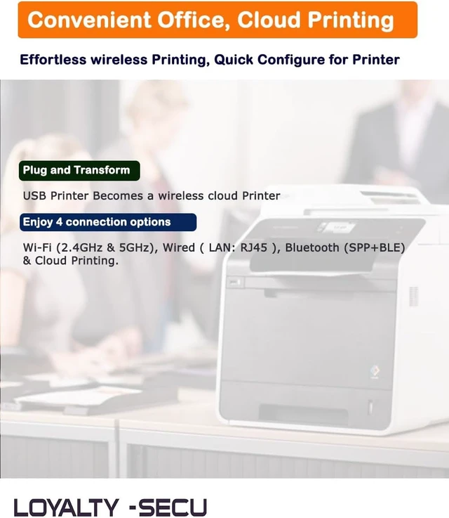 Alt view image 5 of 7 - WiFi Bluetooth Cloud Print Server