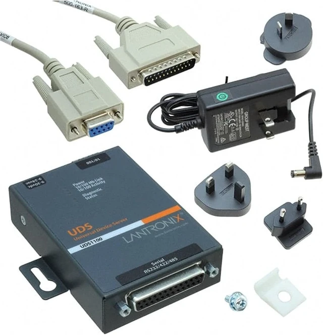 Alt view image 6 of 6 - Lantronix UDS1100/UDS2100 Device Server - 1- or 2-Port Serial-to-Ethernet Device Server, RS-232/422/485, 10/100 Ethernet with 15 kV ESD Protection; UDS2100 Supports PoE - UD1100002-01