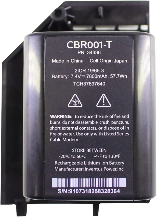 Alt view image 3 of 5 - New CBR001-T for Comcast xfinity Power Cable Modem Battery 7.4V 7800mAh PN34336 Inventus TCH37697640