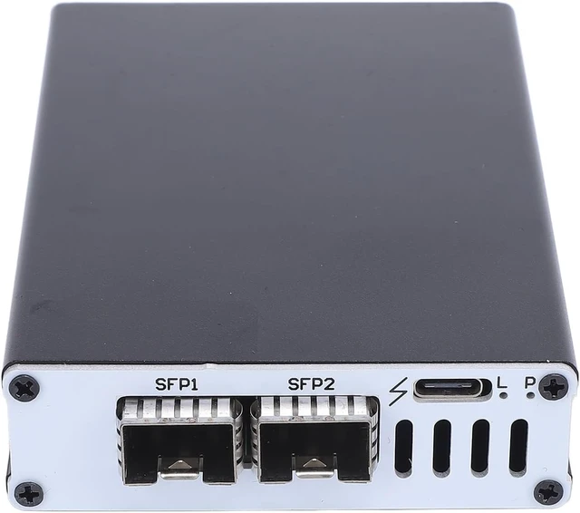 Alt view image 4 of 7 - 25G Thunderbolt 3 to SFP 25 Gigabit Ethernet Adapter, for Thunderbolt 3 to RJ45 Network Adapter, for High Speed Network Connections, Compatible with 3 4 USB4 (Dual