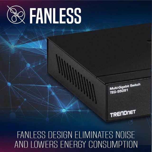 Alt view image 4 of 7 - TRENDnet 9-Port Unmanaged 2.5G Switch with 10G SFP+ Port, TEG-S5091