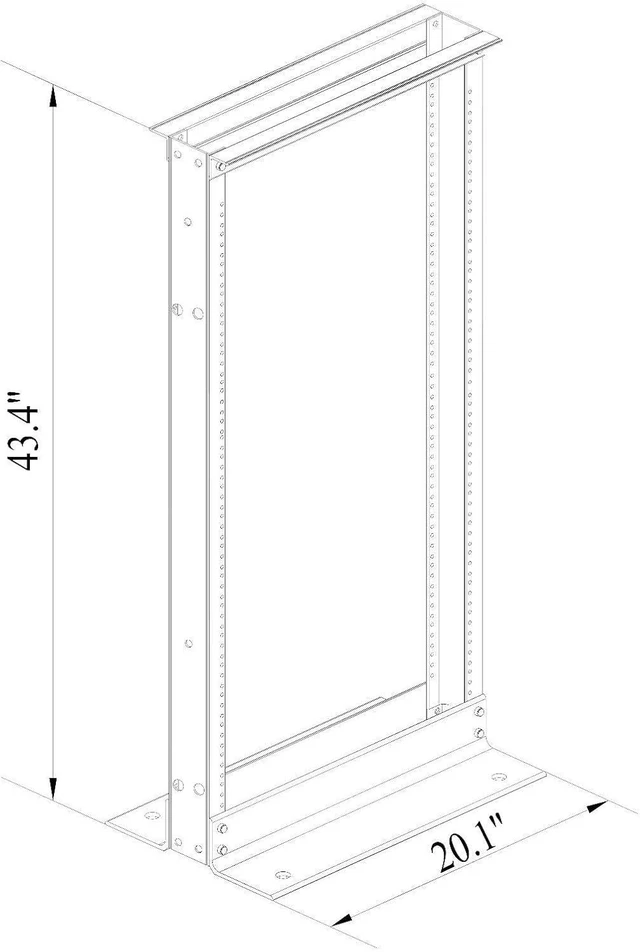 Alt view image 5 of 7 - 22U 2 Post Open Frame IT Network Server Relay Rack 600LB Capacity (22 U)