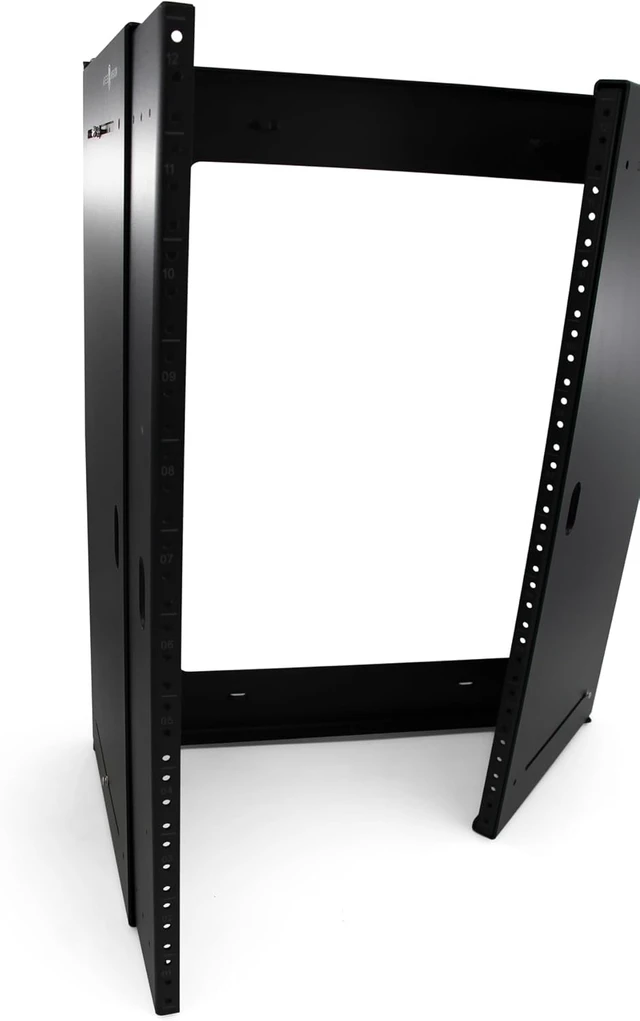 Alt view image 5 of 7 - 12U Patch Panel Bracket Wall Mount Rack for 19 Networking Equipment, Expandable Depth 9.5 to 15.5, Rack Mount, 100lbs Capacity, Perfect for Servers, Sound & Security Equipment! (12U)