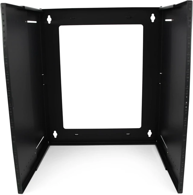 Alt view image 6 of 7 - 12U Patch Panel Bracket Wall Mount Rack for 19 Networking Equipment, Expandable Depth 9.5 to 15.5, Rack Mount, 100lbs Capacity, Perfect for Servers, Sound & Security Equipment! (12U)