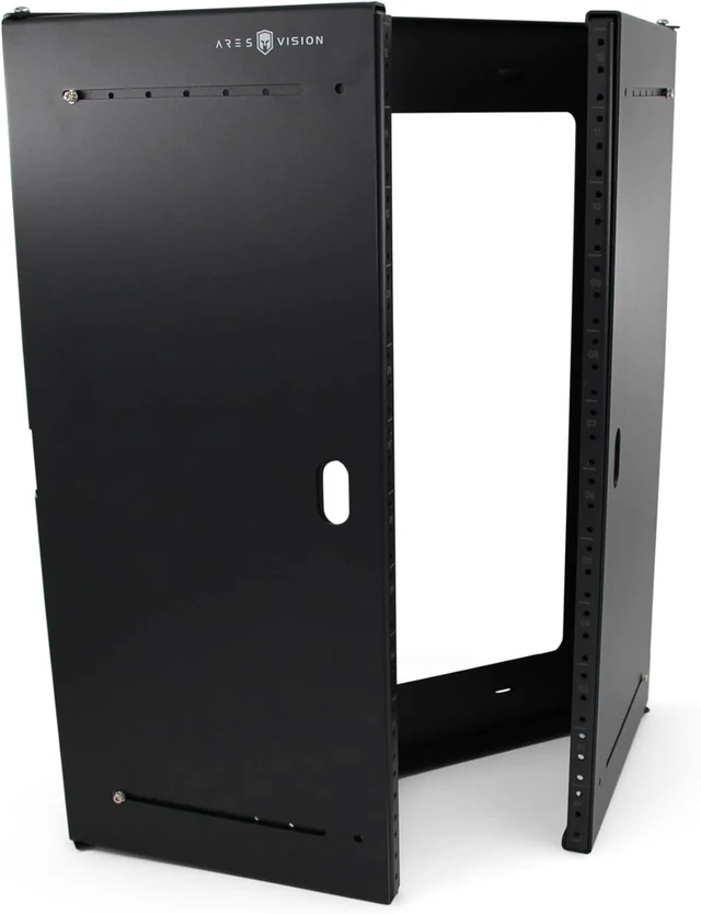 Alt view image 7 of 7 - 12U Patch Panel Bracket Wall Mount Rack for 19 Networking Equipment, Expandable Depth 9.5 to 15.5, Rack Mount, 100lbs Capacity, Perfect for Servers, Sound & Security Equipment! (12U)