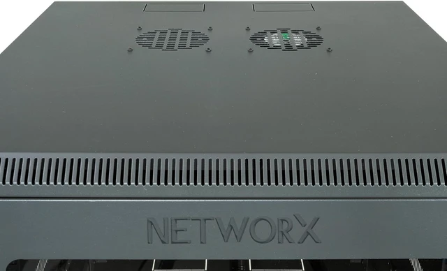 Alt view image 7 of 7 - Networx 9U Wall Mount Server Cabinet - 24 Inch Depth, Acrylic Door, Flat Packed